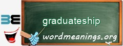 WordMeaning blackboard for graduateship